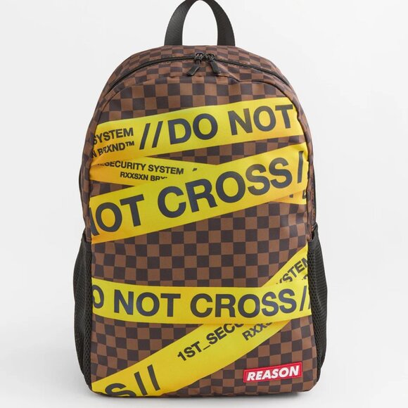 Reason Clothing Co. NEW! Large “Do Not Cross” Crime Scene Tape Backpack Unisex - Picture 1 of 5